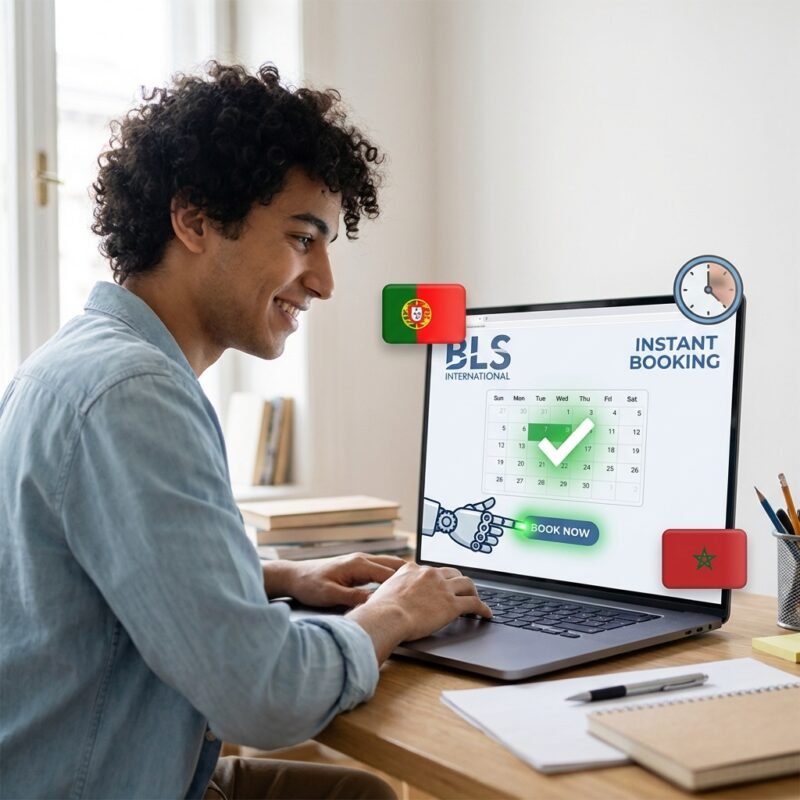 BLS Portugal - أداة أتمتة حجز BLS Portugal من المغرب
