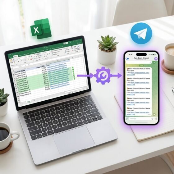 نشر تلقائي تيليجرام - نشر تلقائي تيليجرام من Excel بسهولة