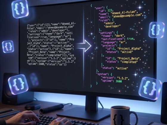 JSON Formatter - محول JSON المجاني لتنسيق وتجميل الملفات بسهولة