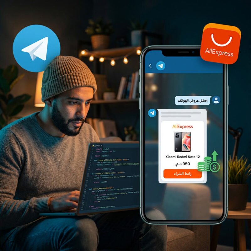 بوت تيليجرام - إنشاء بوت تيليجرام للتسويق مع AliExpress